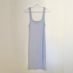 Aritzia Wilfred Blue Scoop Neck Midi Dress